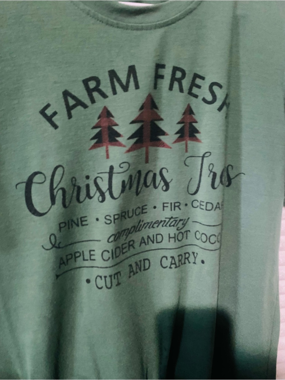 Farm Fresh Christmas Trees Graphic Tee - Green - Picture 2 of 3